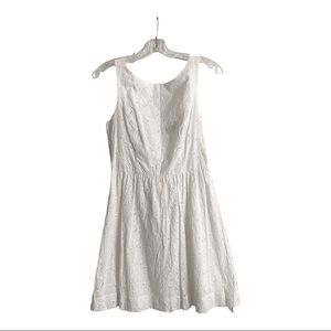B. Smart White Eyelet Summer Dress